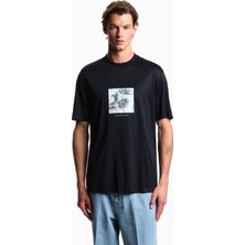 Emporio Armani Erkek Bisiklet Yaka Regular Fit Kısa Kol Pamuk Karışım Lacivert T-Shirt EM005272 AF10017-UB118