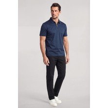 Paul & Shark Erkek Regular Fit Logo Detaylı Pamuklu Kısa Kollu Lacivert Polo Yaka T-Shirt 26411262SM-013