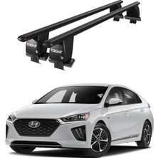 Today Auto Royal Hyundai Ioniq (2016 ve Sonrası) Uyumlu Siyah Ara Atkı Port Bagaj Tavan Barı