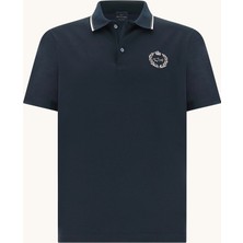 Paul & Shark Erkek Regular Fit Logo Işlemeli Pamuklu Kısa Kollu Lacivert Polo Yaka T-Shirt 26411270-013