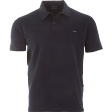 Paul & Shark Erkek Düğme Kapama Kısa Kol %100 Pamuk Lacivert Polo Yaka T-Shirt 26411273A-013