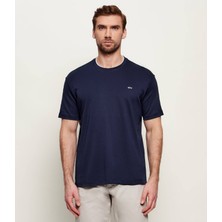 Paul & Shark Erkek Kısa Kol Bisiklet Yaka Rahat Kesim Lacivert T-Shirt 26411036A-013