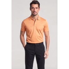 Paul & Shark Erkek Düğme Kapama Kısa Kol %100 Pamuk Turuncu Polo Yaka T-Shirt 26411249SM-231