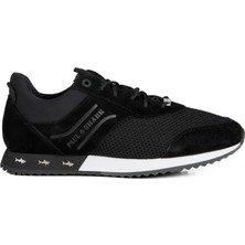 Paul & Shark Erkek Rahat Taban File Detaylı Rahat Siyah Sneaker C0P8015-011