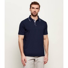 Paul & Shark Erkek Düğme Kapama Kısa Kol %100 Pamuk Mavi Polo Yaka T-Shirt 26411272A-013
