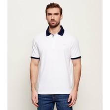 Paul & Shark Erkek Düğme Kapama Kısa Kol %100 Pamuk Beyaz Polo Yaka T-Shirt 26411272A-010