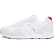 Tommy Hilfiger Erkek Düşük Bilekli Rahat Taban Beyaz Sneaker FM0FM05830-YBS
