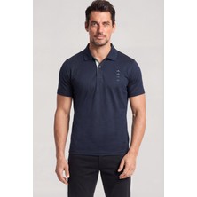 Paul & Shark Erkek Regular Fit %100 Pamuklu Logo Detaylı Kısa Kollu Lacivert Polo Yaka T-Shirt 26411236-013