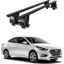 Today Auto Royal Hyundai Accent V (2017 ve Sonrası) Uyumlu Siyah Ara Atkı Port Bagaj Tavan Barı