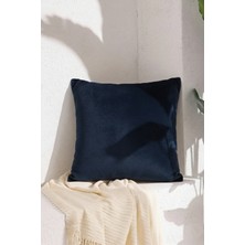 Mefaks Tekstil Lacivert Yumuşak Dokulu Modern Dekoratif Kırlent Kılıfı 45X45
