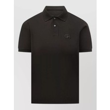 Emporio Armani Erkek Normal Kesim Pamuklu Logo Kabartmalı Kısa Kollu Siyah Polo Yaka T-Shirt EM004579 AF13742-UC001