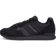 Tommy Hilfiger Erkek Düşük Bilekli Rahat Taban Siyah Sneaker FM0FM05830-BDS
