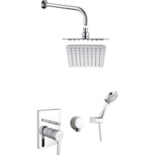 Roca 08 00845506 Carelia 2 Çıkışlı Ankastre Duş Sistemi Krom