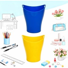 Ark Plastik Çok Amaçlı Sepet 12X14.5 cm Kulplu Mini Organizer & Çöp Kovası