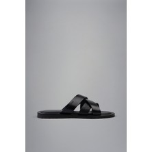 Paul & Shark Erkek Logolu Günlük Rahat Kullanım Siyah Terlik 24418011-011