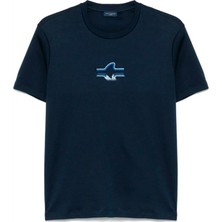 Paul & Shark Erkek Kısa Kol Regular Fit Bisiklet Yaka Pamuklu Kumaş Lacivert T-Shirt 25411084A-013