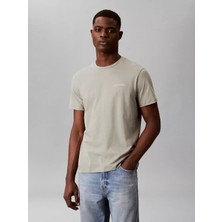 Calvin Klein Erkek Kısa Kol Bisiklet Yaka Pamuklu Düz Gri T-Shirt LV04LC255G-PEZ