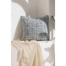 Mefaks Tekstil Modern Kendinden Desenli Dekoratif Kırlent Kılıfı 45X45