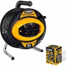 Sgs 2136 4lü Makaralı Uzatma Kablo 3x2.5 50MT