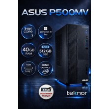 Asus Expertcenter P500MV Intel Core 7 240H  40 GB 512GB SSD Wın 11 Pro  Masaüstü Bilgisayar & Teknor USB Bellek