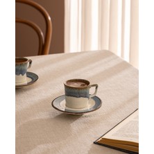 Madame Coco Bonnie 6 Kişilik 12 Parça Kahve Fincan Takımı - Mavi - 90 ml