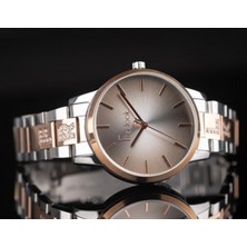 Freelook Çelik Kordon ve Kasa Zirkon Taşlı Klasik Model Kadın Kol Saati