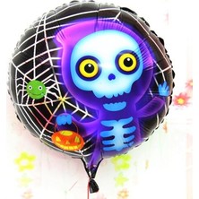 Halloween Iskelet Hayalet Folyo Balon 18 Inç