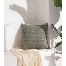 Mefaks Tekstil Modern Kendinden Desenli Dekoratif Kırlent Kılıfı 45X45