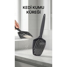 Erdo Ticaret Buğz Kedi Kumu Eleme Küreği Yumuşak Sap ve Dar Kenar Tasarımıyla Temizlik Için Uygun