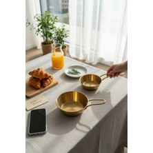 Bereketli Store 2'li Kulplu Gold Sunumluk Tava Görünümlü Meze Zeytin Tabağı