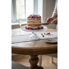 Bereketli Store Brasilia Ayaklı Kek Standı – Cam Ayaklı Pasta ve Kek Sunum Standı, Şık Servis