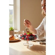 Bereketli Store Coco Ayaklı Salata Kasesi 19 cm – Şık Cam Servis Kasesi, Sunum ve Salata Kases