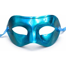 Nerm Metalize Parlak Parti Maskesi Turkuaz Mi Renk 16X7 cm