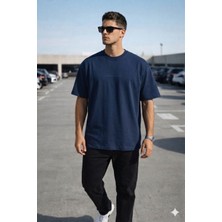 Tarz Cool Erkek Oversize Tişört – Minimal “don’t Look Back” Detaylı Basic