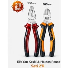 Elit Yan Keski & Haktaş Pense Seti 2’li – 160MM & 180MM Profesyonel El Aleti