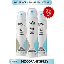 WOU World of Unique Erkek Deodorant Sprey ,pudrasız,48 Saat Etkin Koruma,vegan,alkol İÇERMEZ,150ML.3 Adet Özel Set