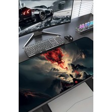 Charmbi Kızıl Ejder 30X70 Procontrol Mouse Pad Gaming Mousepad Kaymaz Taban Büyük Oyuncu Ultra Pürüzsüz