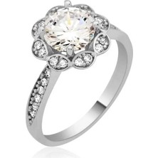 Inure Jewelry Gümüş Tek Taş Bayan Yüzük