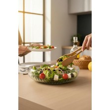 Bereketli Store Büyük Boy Cam Salata Kasesi – Geniş Servis Kasesi, Meyve Sunum Kasesi