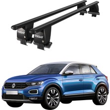Today Auto Royal Volkswagen T-Roc (2018 ve Sonrası) Uyumlu Siyah Ara Atkı Port Bagaj Tavan Barı