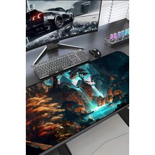 Charmbi Vaha Temalı 30X70 Procontrol Mouse Pad Gaming Mousepad Kaymaz Taban Büyük Oyuncu Ultra Pürüzsüz