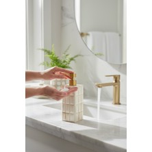 Bereketli Store Ladurée 770 ml Mermer Kare Desenli Sıvı Sabunluk – Şık ve Modern Dispenser