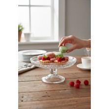 Bereketli Store Espina Ayaklı Sunumluk 19X11 cm – Cam Ayaklı Servis ve Ikram Sunum Tabağı