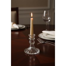 Bereketli Store Küçük Boy Cam Şamdan | Şık Dekoratif Mumluk ve Masa Aksesuarı