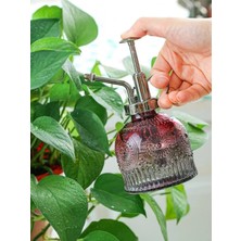MiraLive Vintage Cam Bitki Sulama Spreyi – Dekoratif Püskürtme Kolonya Şişesi 200 ml Kırmızı