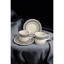 Bereketli Store Bubble 2’li Kahve Fincanı Seti Gri – Porselen Türk Kahvesi Fincan Takımı Şık Sunum