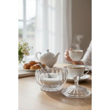 Bereketli Store Kapaklı Kristal Tasarım Şekerlik – 110 mm | Dekoratif Lokumluk & Çikolatalık