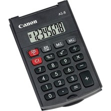 Canon As-8 8 Hane Cep Tipi Kapaklı Hesap Makinesi