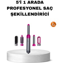 Alfa Aksesuar 03 5’i 1 Arada Saç Şekillendirme Seti Negatif Iyon Teknolojili ve Hızlı Kurutmalı