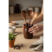 Mien Akasya Kaşıklık – Ahşap Kaşıklık Organizer Mutfak Düzenleyici Doğal Ahşap Kaşık Kutusu